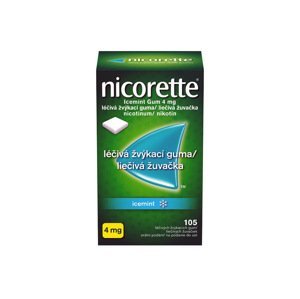Nicorette Icemint Gum 4mg léčivé žvýkací gumy 105ks
