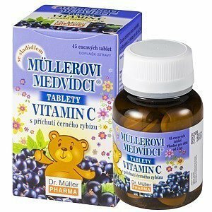 Müllerovi Medvídci S Vitaminem C s Příchutí černého rybízu 45 tablet