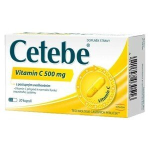 Cetebe Vitamin C 500mg 30 kapslí s postupným uvolňováním