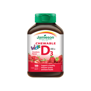 Jamieson Vitamín D3 Kids Jahoda 100 cucací tablety