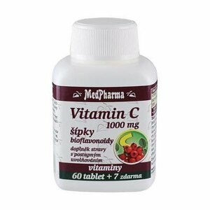 Medpharma Vitamín C 1000mg S šípky Tbl.67 Prod.úč.