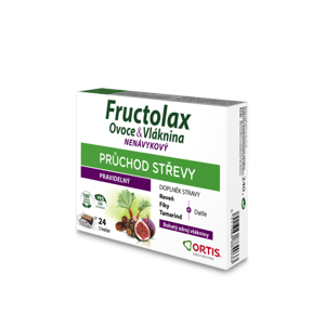 Fructolax Ovoce&vláknina žvýkací Kostky 24ks