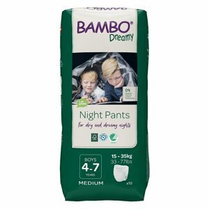 Bambo Dreamy Night Pants Boy kalhotky absorpční navlékací dětské, noční, 4-7 let