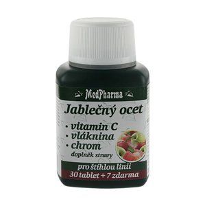 Medpharma Jablečný ocet + vitamin C + vláknina + chrom 37 tablet