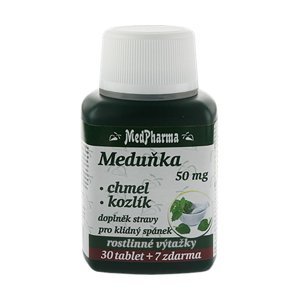 Medpharma Meduňka 50 mg + Chmel + Kozlík 37 tablet