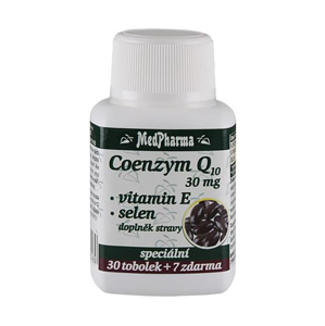 Medpharma Coenzym Q10 30mg + Vitamín E + Selen 37 tobolek