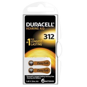 Duracell DA312 Easy Tab baterie do naslouchadel 6 ks
