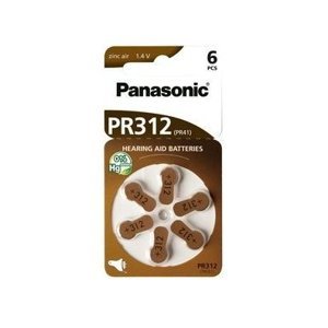 Panasonic PR 312 baterie do naslouchadel 6 ks