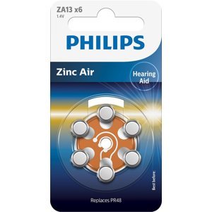 Philips ZA13B6A/00 baterie do naslouchadel 6 ks