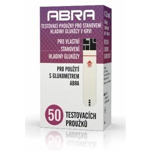 ABRA Testovací proužky na stanovení hladiny glukózy v krvi 50 ks