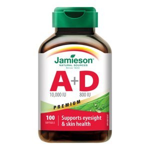 Jamieson Vitamíny A+D Premium 10 000/800 IU 100 kapslí