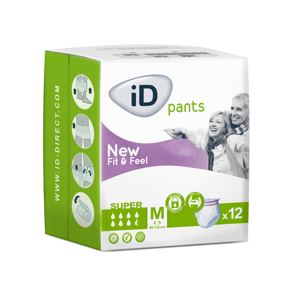 iD Pants Fit&Feel Medium Super plenkové kalhotky navlékací 12 ks
