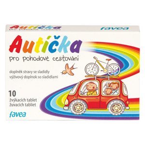 Favea Autíčka pro pohodové cestování 10 žvýkacích tablet