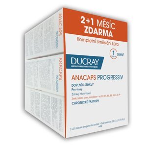 Ducray Anacaps Progressiv 30 tobolek TRIO (2+1 zdarma)