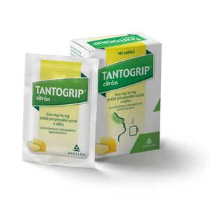 Tantogrip 600 mg/10 mg citron 10 sáčků