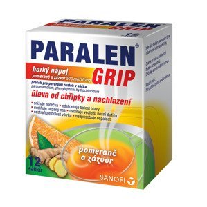 Paralen Grip Horký nápoj pomeranč a zázvor 12 sáčků