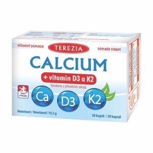 Terezia Calcium + vitamin D3 a K2 30 kapslí