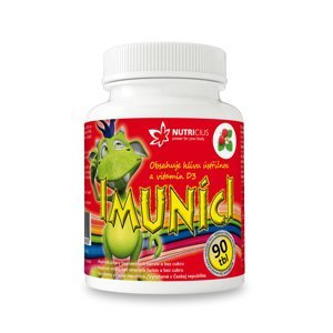 Nutricius Imuníci Hlíva ústřičná s vitaminem D pro děti 90 cucacích tablet