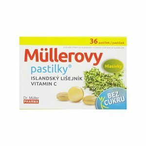 Dr. Müller Müllerovy pastilky s islandským lišejníkem a vitaminem C BEZ CUKRU 36 pastilek