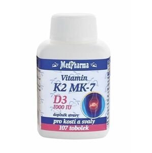 Medpharma Vitamin K2 MK-7 + D3 1000 IU 107 tobolek