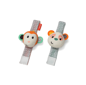 Infantino Chrastítka na ruku 1 pár Opička & Panda