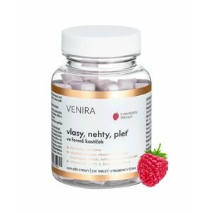 Venira Vlasy, nehty, pleť ve formě kostiček malina 120 tablet