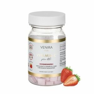 Venira kids Vitamin C pro děti ve formě kostiček jahoda 120 tablet