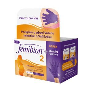 Femibion 2 Těhotenství 56 tablet + 56 tobolek + masážní rukavice