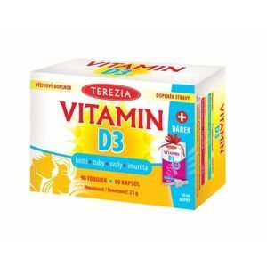 Terezia Vitamín D3 1000 IU 90 tobolek + Vitamin D3 400 IU 10 ml