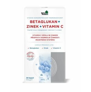 Naturprodukt Betaglukan + zinek + vitamin C 30 kapslí