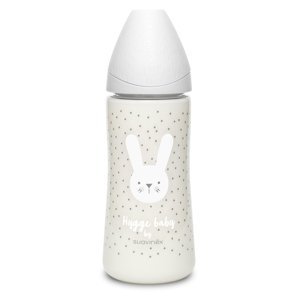 SUAVINEX Hygge premium láhev L  králík šedá 4m+ 360 ml