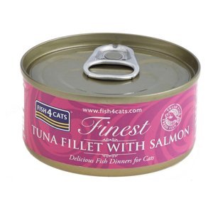 FISH4CATS Finest tuňák s lososem konzerva pro kočky 70 g