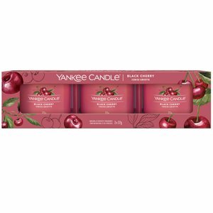 YANKEE CANDLE Votivní svíčka Black Cherry 3 x 37 g