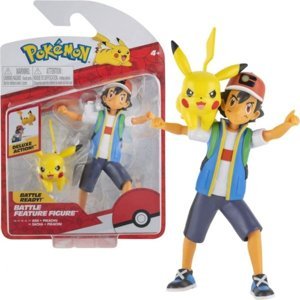 POKEMON Sběratelské figurky Ash + Pikachu