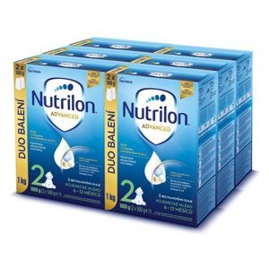 NUTRILON Advanced 2 pokračovací kojenecké mléko od ukončeného 6. měsíce 6 x 1000 g, nekompletní