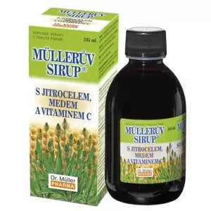 Müllerův sirup s jitrocelem medem a vitaminem C 245 ml
