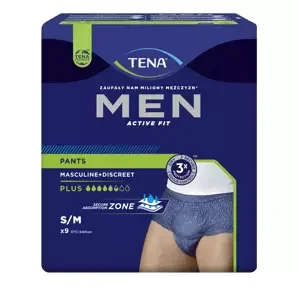 Tena Men Pants Plus Blue M 9 ks