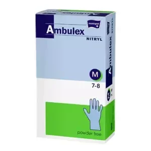 Ambulex Nitryl nepudrované nitrilové rukavice M 100ks
