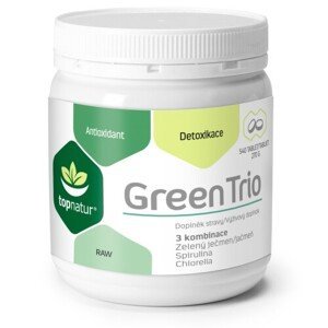 Green Trio Chlorella, Spirulina, Zelený ječmen tbl.540 TOPNATUR - II. jakost
