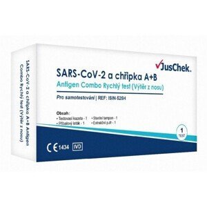 JusChek SARS-CoV-2 a chřipka A/B antigen.test 1ks - II. jakost