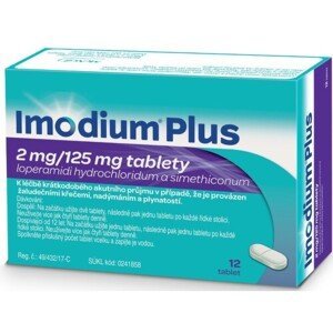 IMODIUM PLUS 2MG/125MG neobalené tablety 12