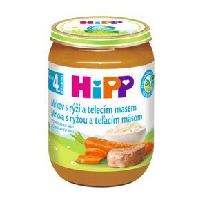 HiPP Mrkev s rýží a telecím m. BIO 4/6m 190g