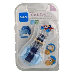 MAM Pásek na dudlík s krytkou Clip&Cover 0+m 1ks