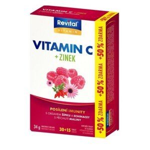 Revital Vitamin C+zinek+echinacea+šípek tbl.45