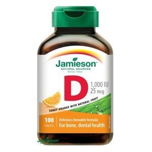 JAMIESON Vitamín D3 1000 IU pomeranč 10 cucacích tablet