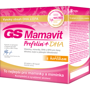 GS Mamavit Prefolin+DHA 30 tablet + 30 kapslí