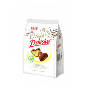 POEX Snack Exclusive Srdíčka v mléčné čokoládě 90g