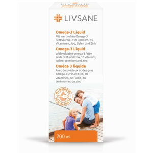 LIVSANE tekutý Omega 3 s vitamíny a minerály 200ml