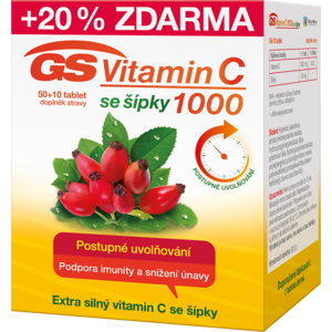 GS Vitamin C1000 + šípky 50+10 tablet ČR/SK - II. jakost