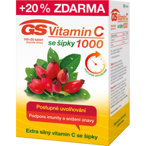 GS Vitamin C1000 se šípky tbl.100+20 - II. jakost
